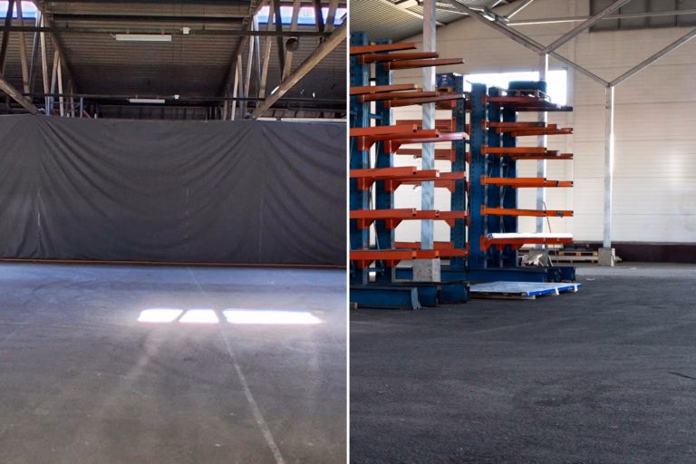 Kuvia vapaana olevasta varastotilasta